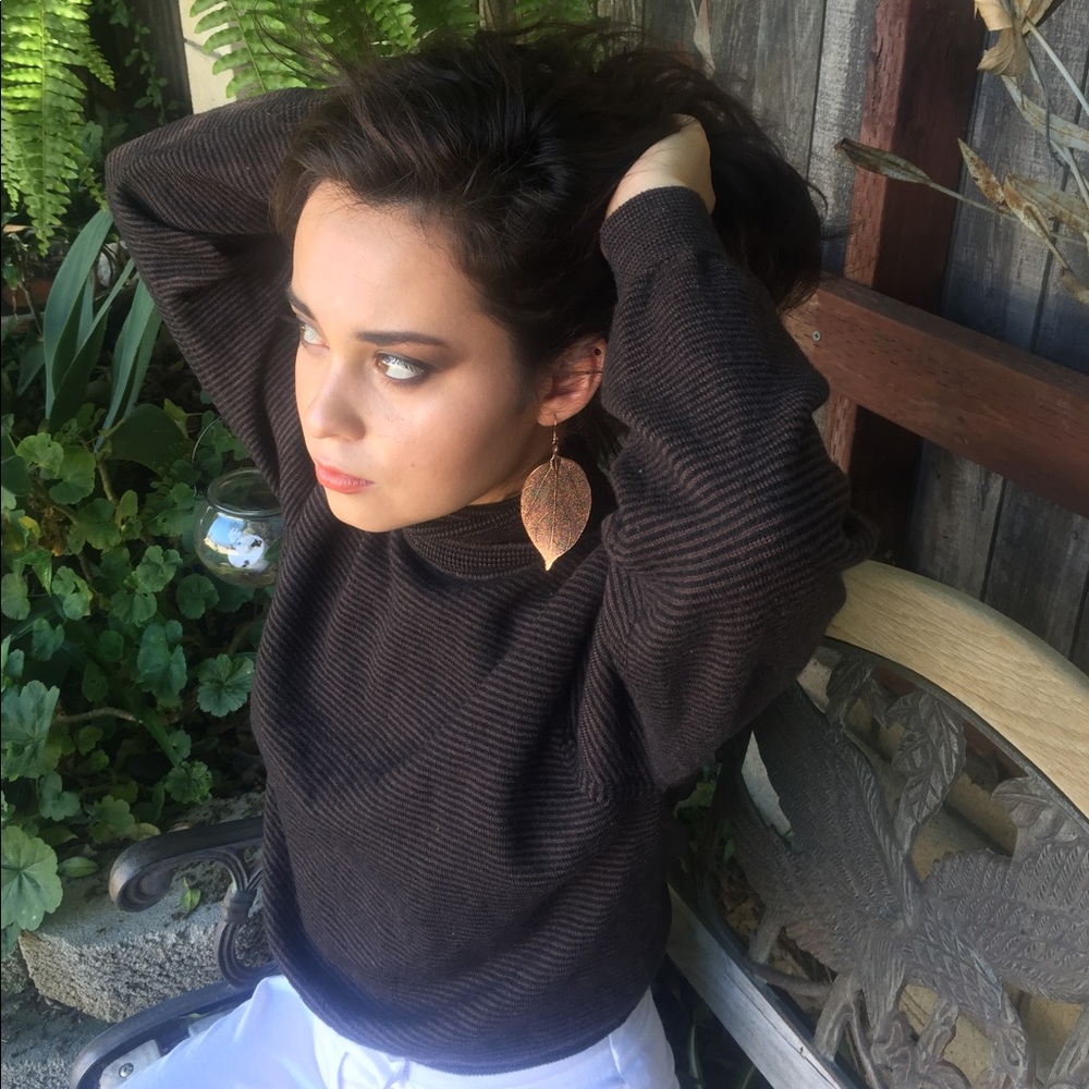 Striped Turtleneck Sweater